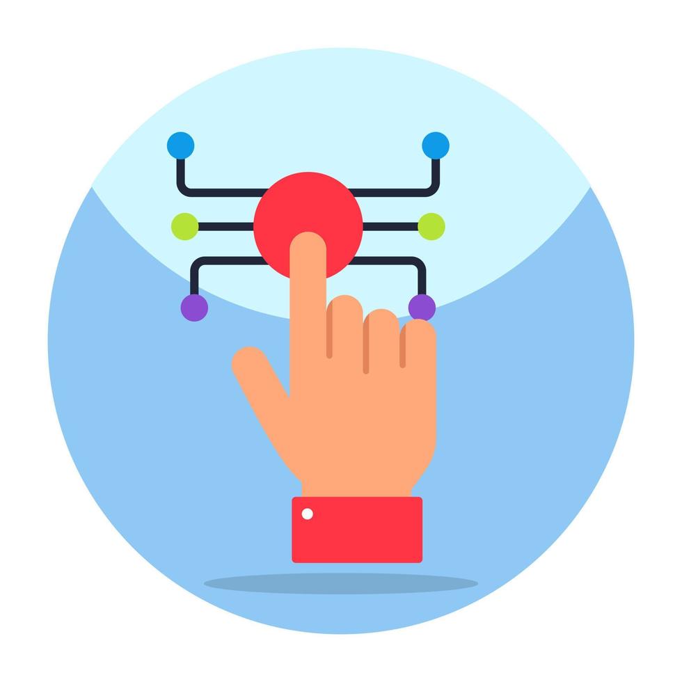 Trendy vector design of finger tap