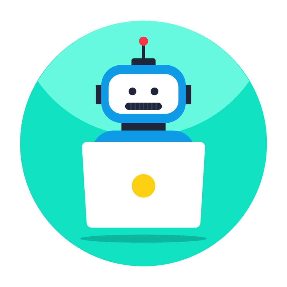 An icon design of talk bot vector