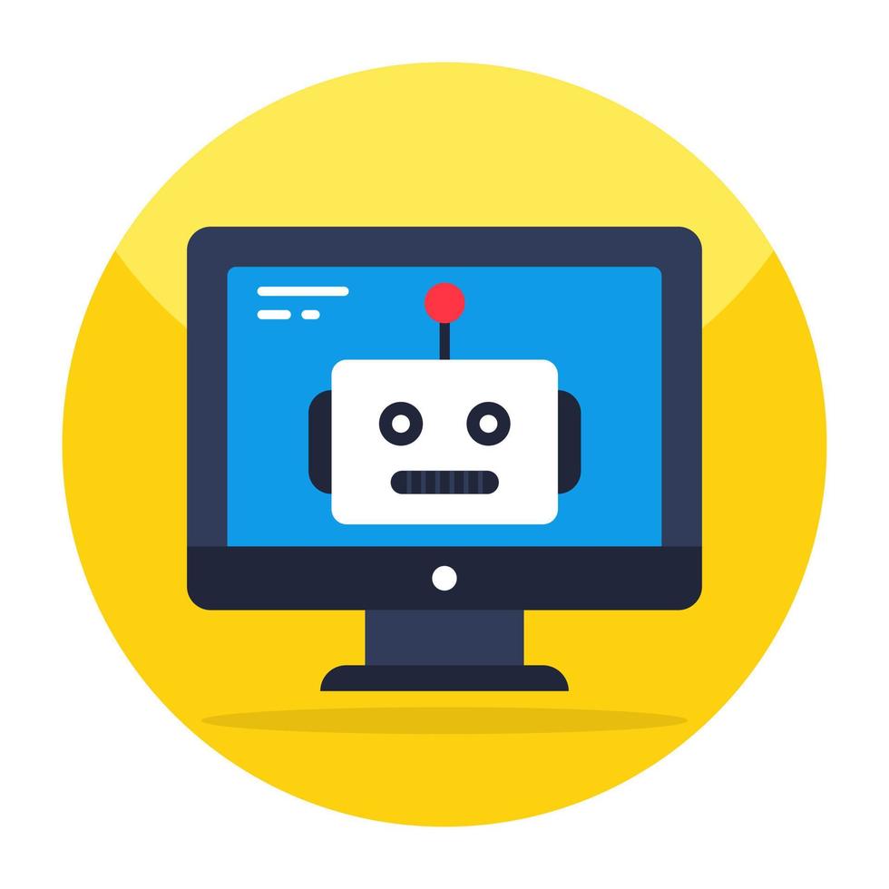 An icon design of talk bot vector