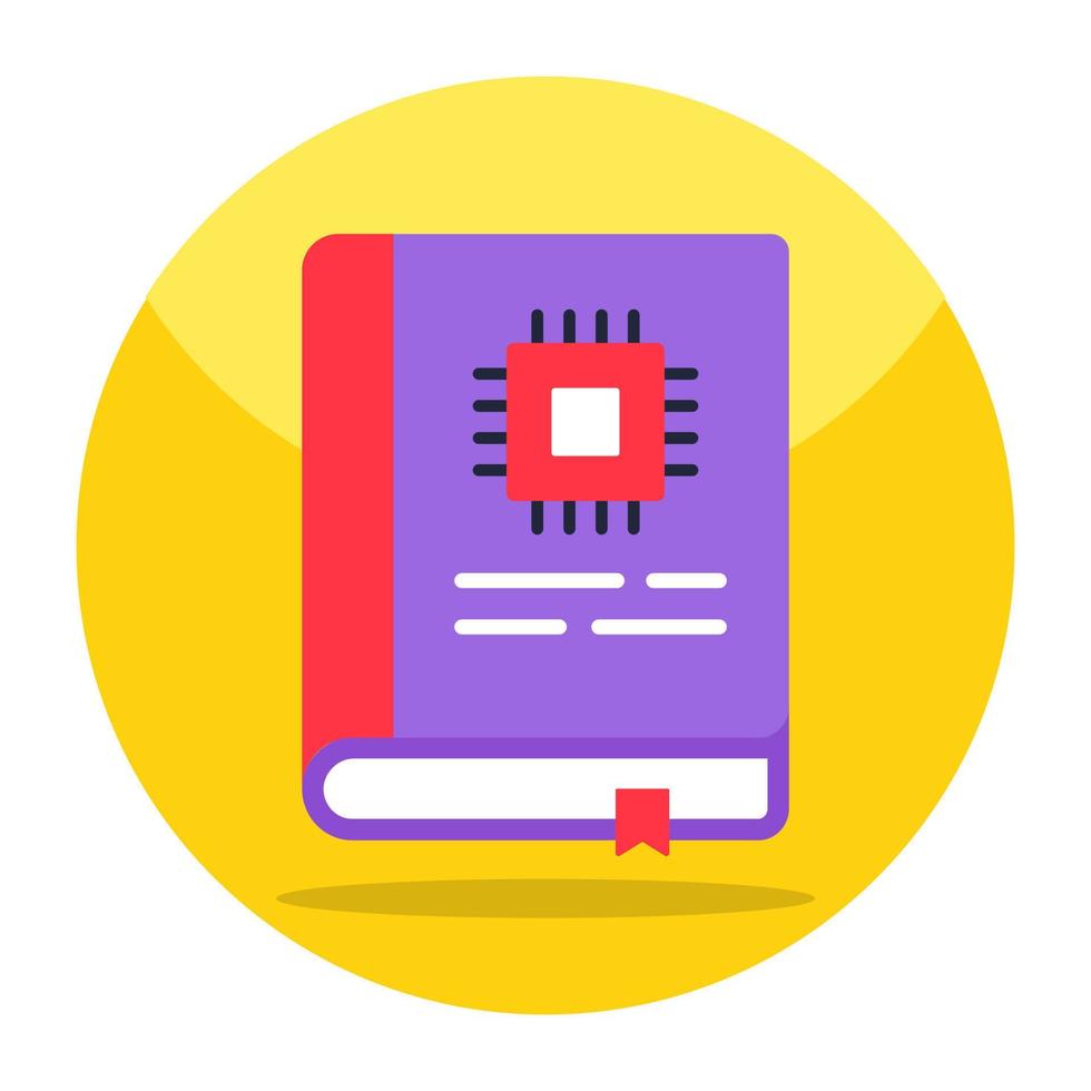 A colored design icon of smart book vector