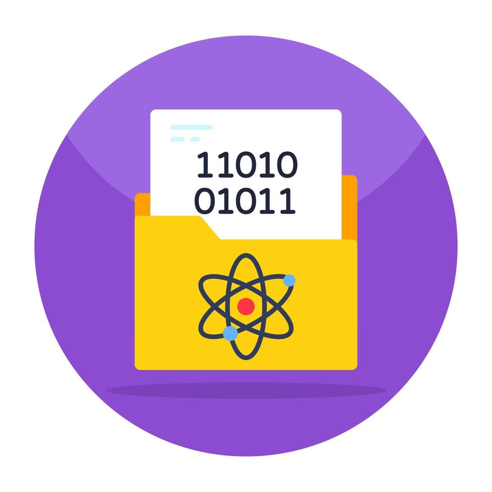Creative design icon of binary folder vector