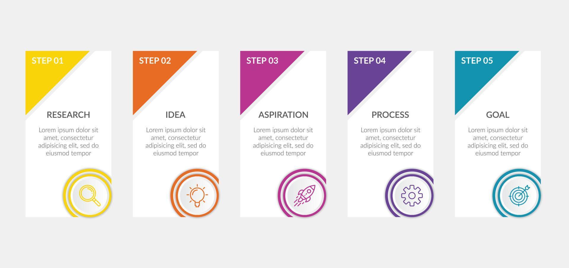 infografía de negocios. plantilla de elementos infográficos. ilustración vectorial elementos abstractos del gráfico. simple. moderno. diagrama con pasos, opciones, piezas o proceso. concepto creativo para infografía. vector