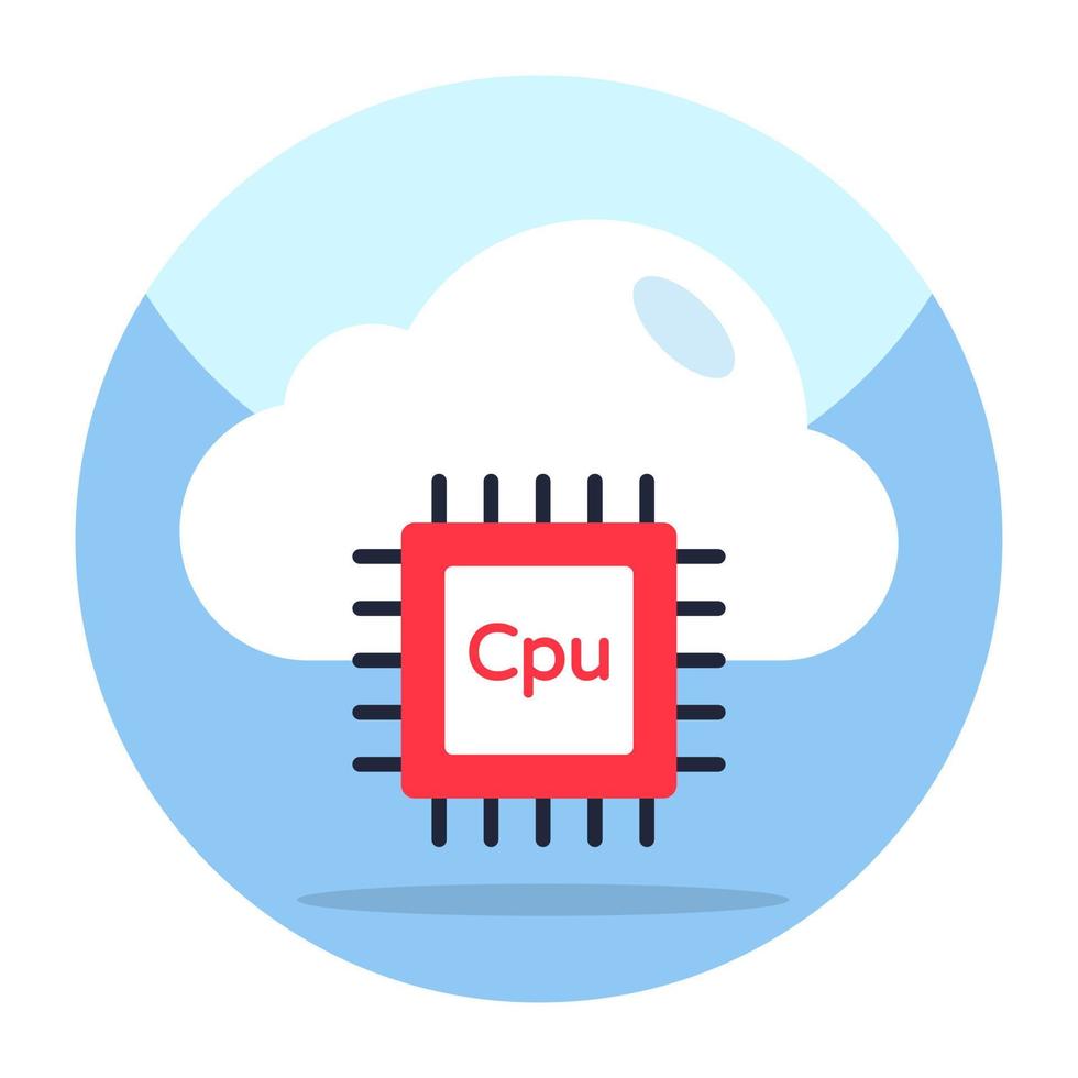 Perfect design icon of cloud processor vector