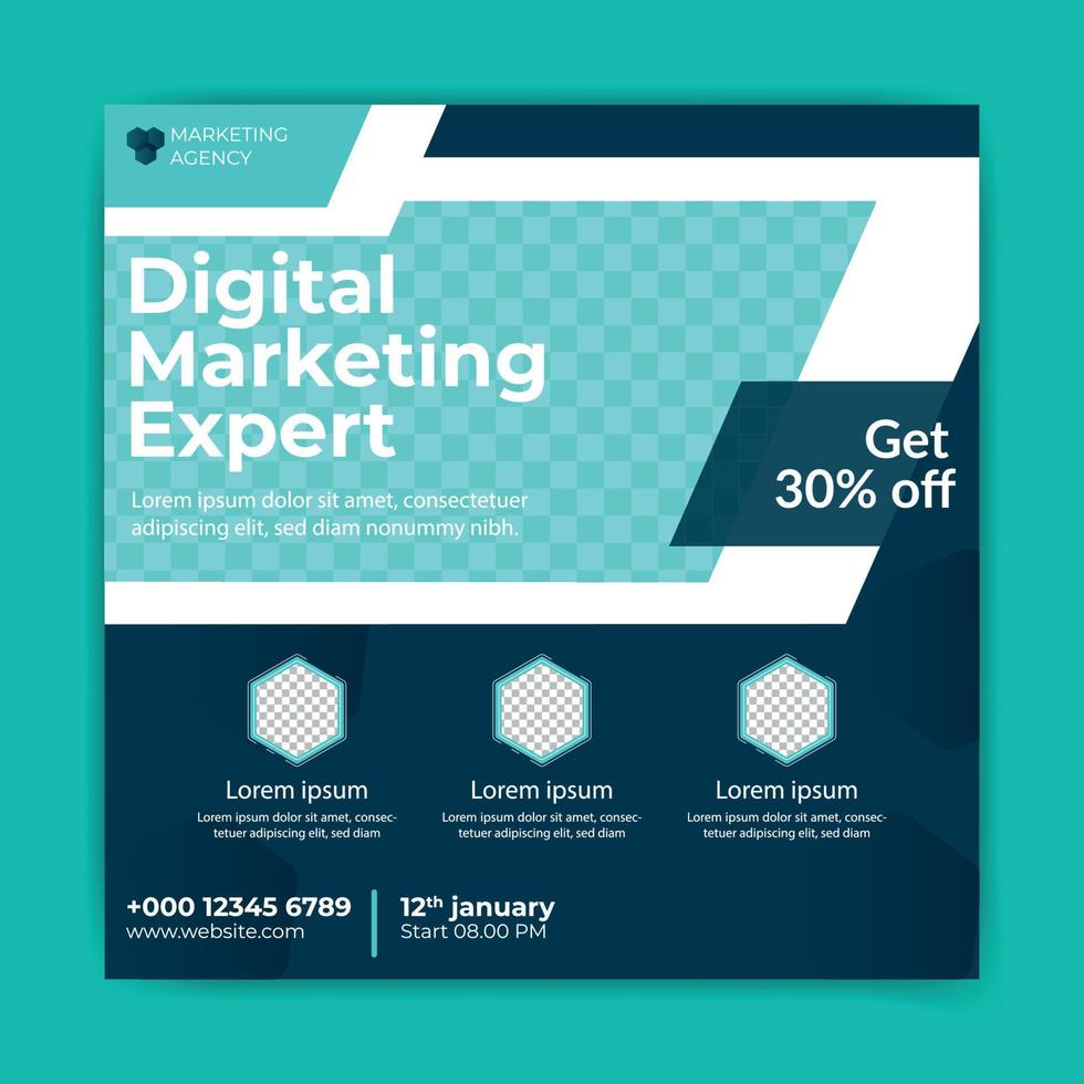 Digital Marketing Social Media Post vector