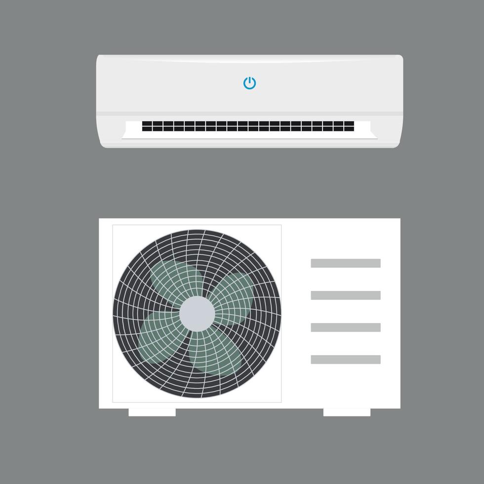 Air condition indoor outdoor and remote full vector design
