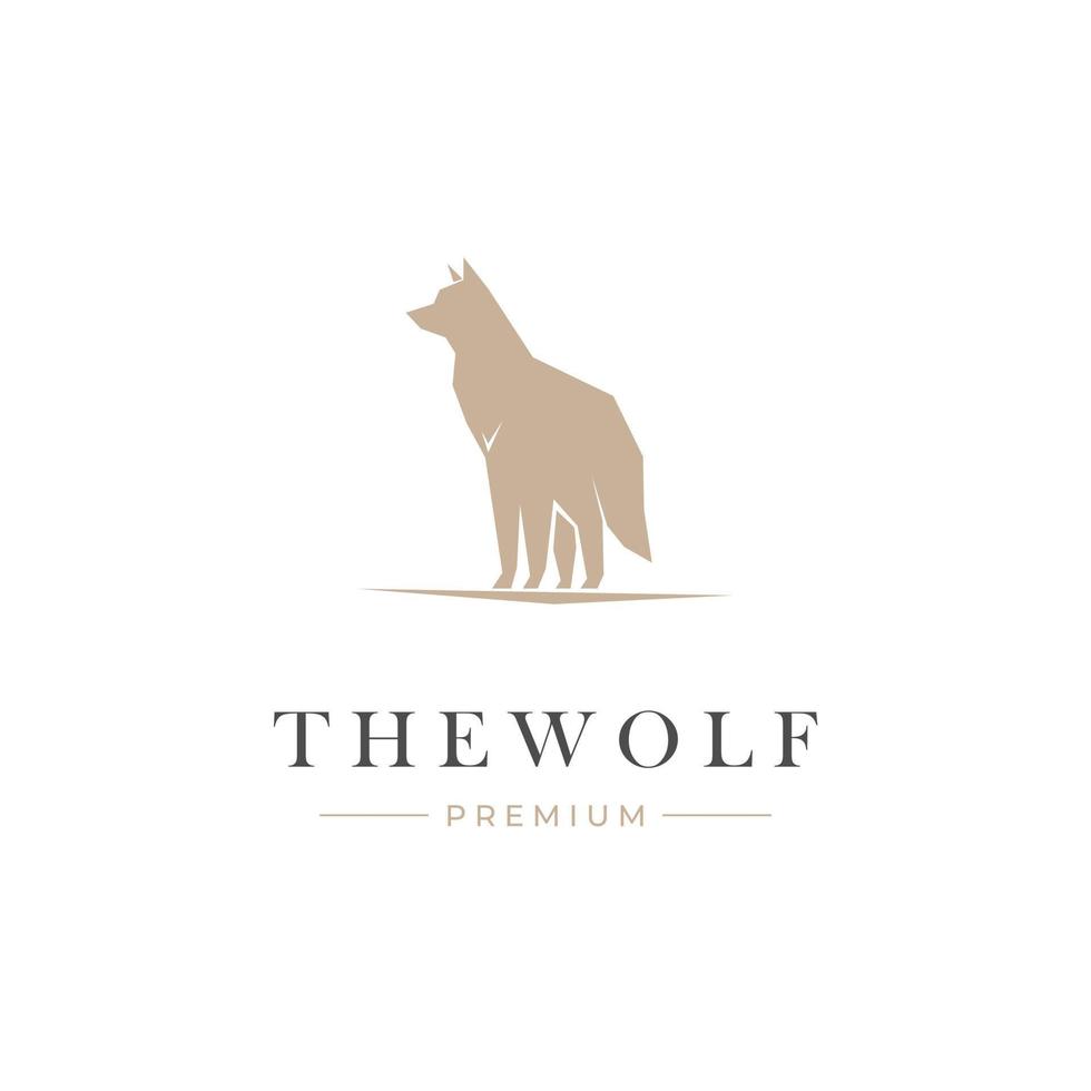 Elegant wolf simple illustration logo vector