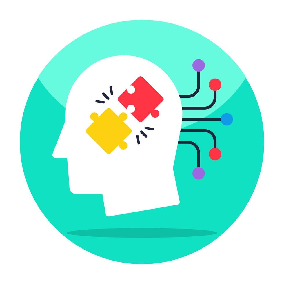 An editable design icon of brain strategy vector