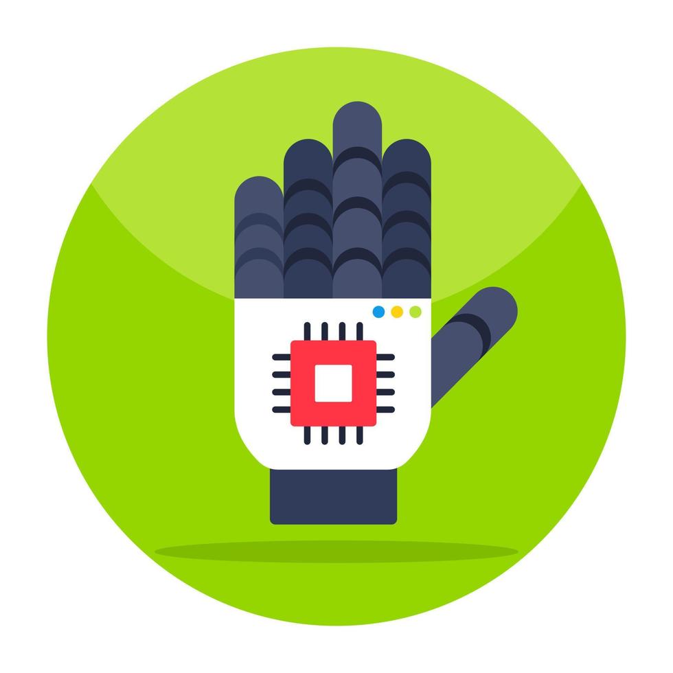 Editable design icon of hand processor vector