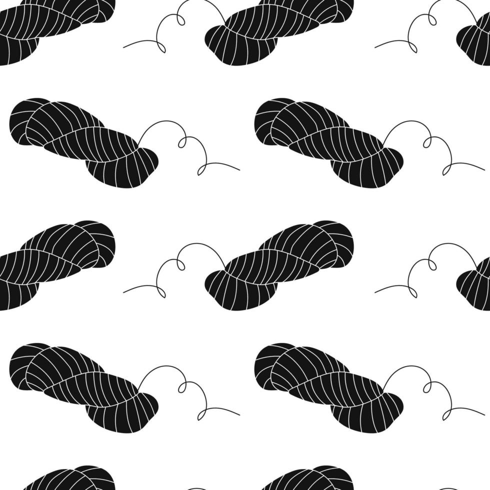 Vector flat hand drawn seamless pattern