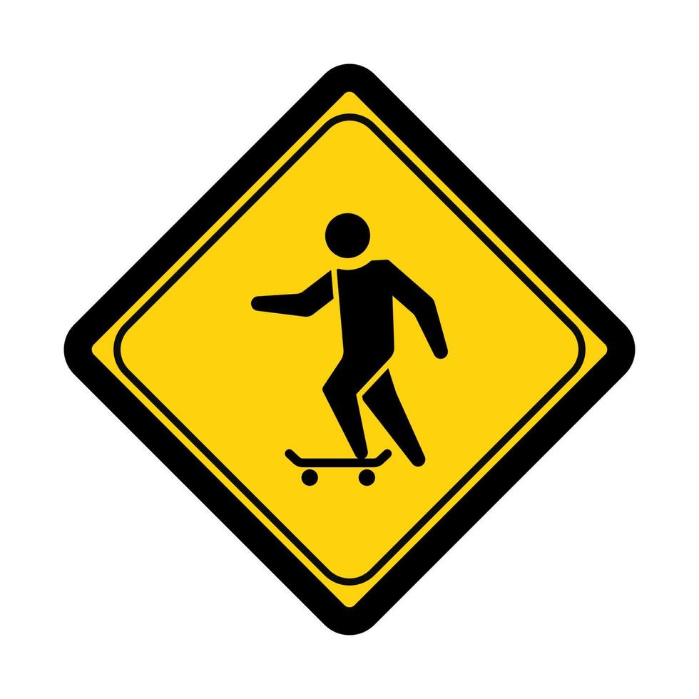 Skateboard area sign and symbol graphic design vector illustration
