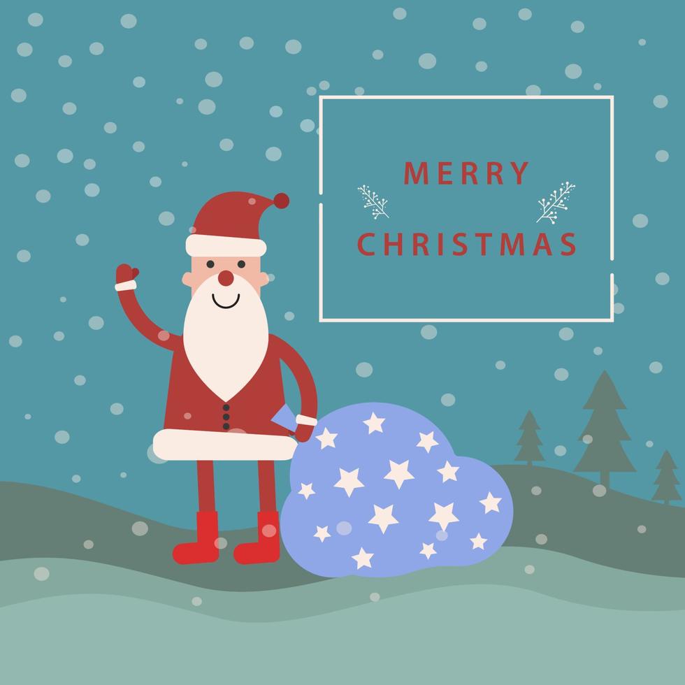 Santa claus with gifts design vector illustration. Merry christmas concept