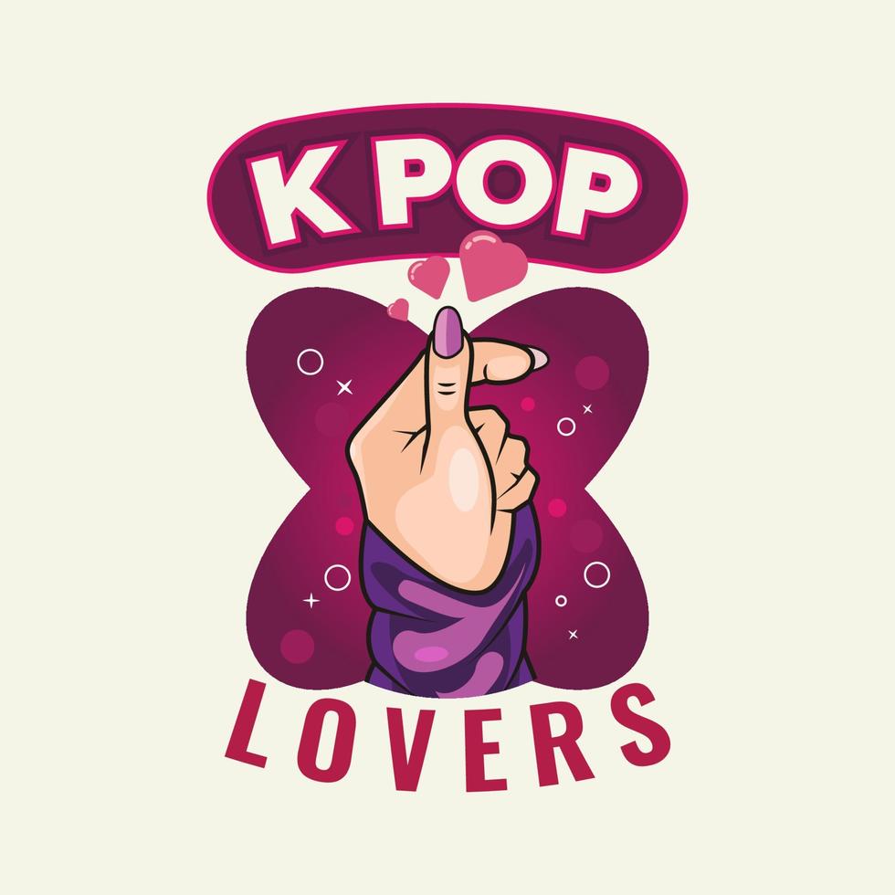 K Pop lovers design vector illustration