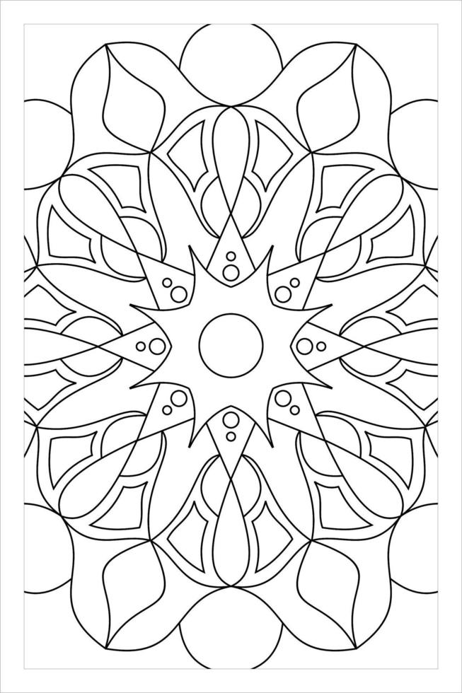 mandala coloring page for adult vector
