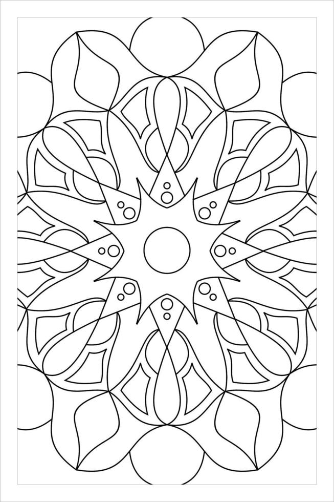 mandala coloring page for adult vector