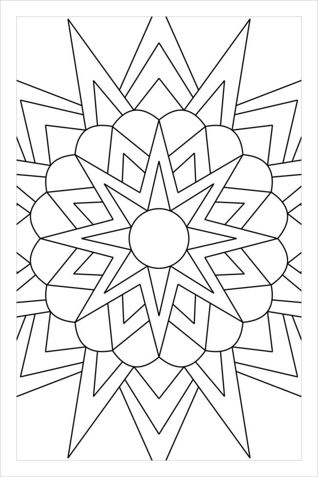 mandala coloring page for adult vector