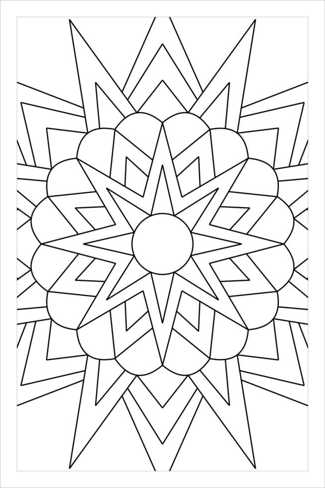 mandala coloring page for adult vector