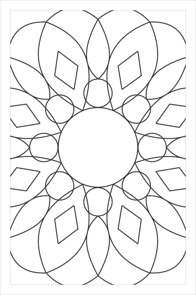 mandala coloring page for adult vector