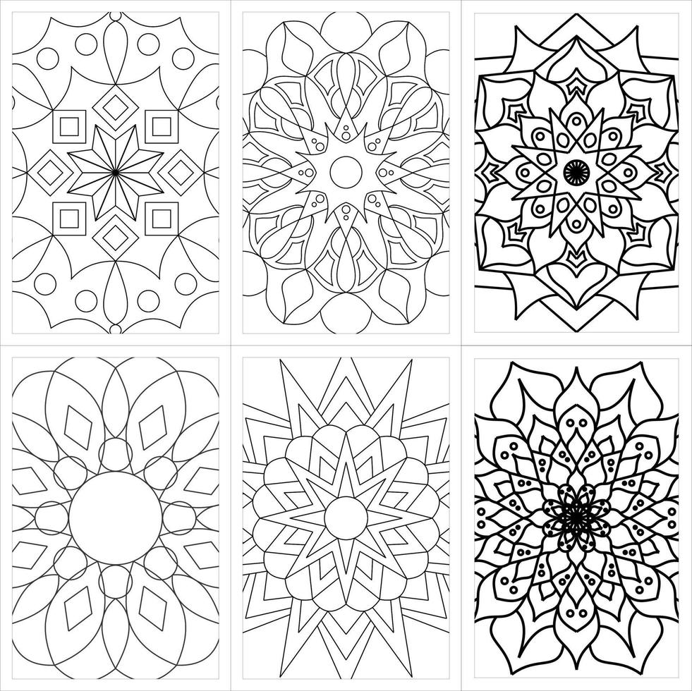 página para colorear de mandala para adultos vector