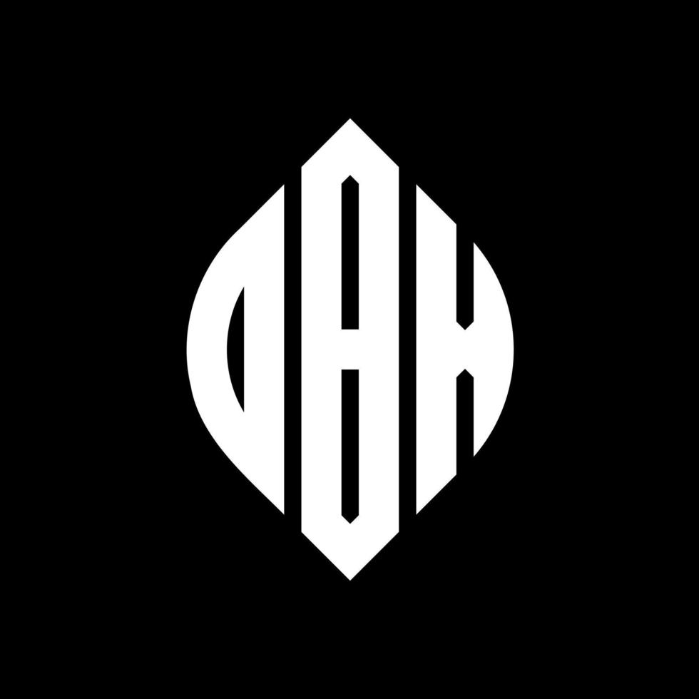 DBX circle letter logo design with circle and ellipse shape. DBX ellipse letters with typographic style. The three initials form a circle logo. DBX Circle Emblem Abstract Monogram Letter Mark Vector. vector