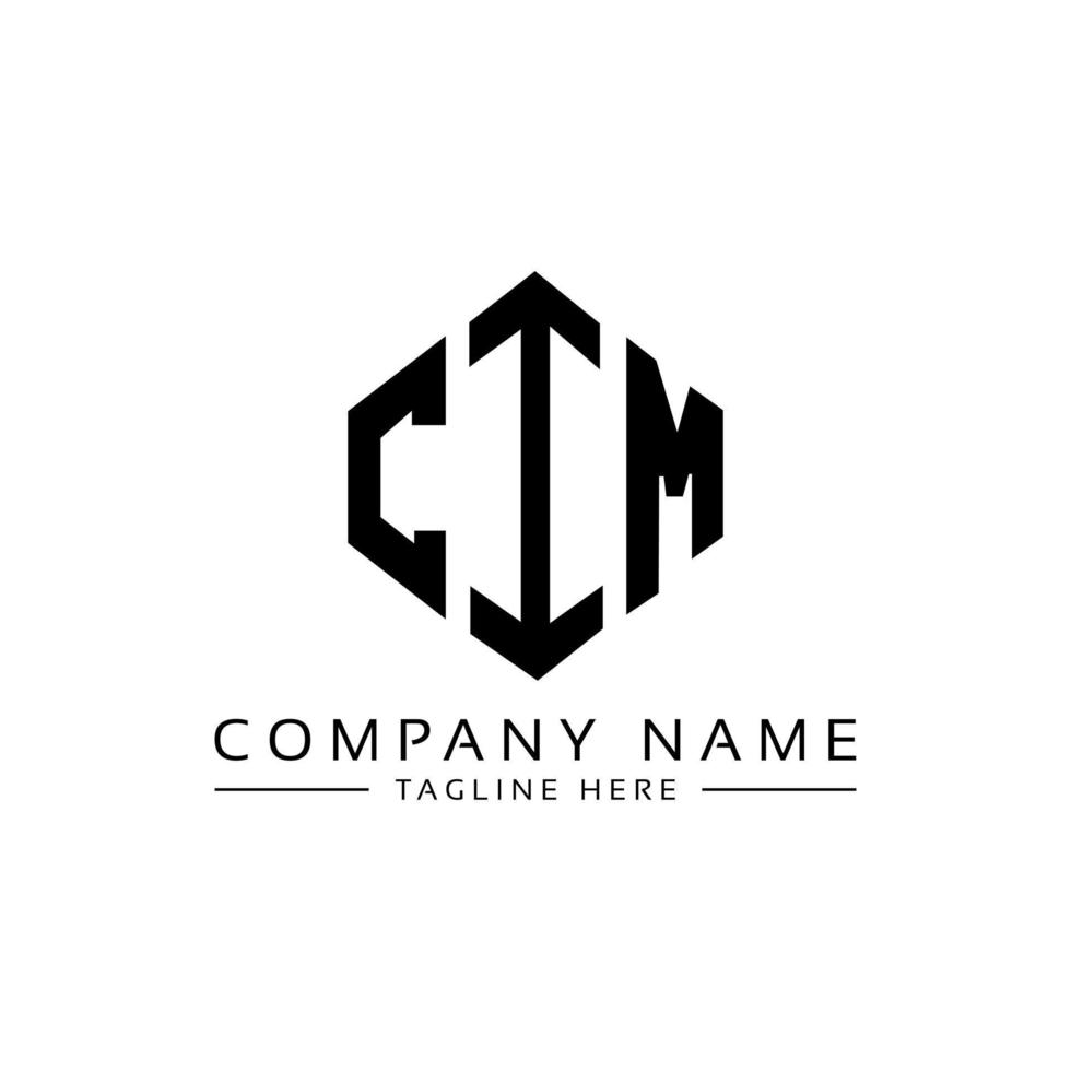 diseño de logotipo de letra cim con forma de polígono. diseño de logotipo en forma de cubo y polígono cim. cim hexágono vector logo plantilla colores blanco y negro. monograma cim, logotipo empresarial y inmobiliario.