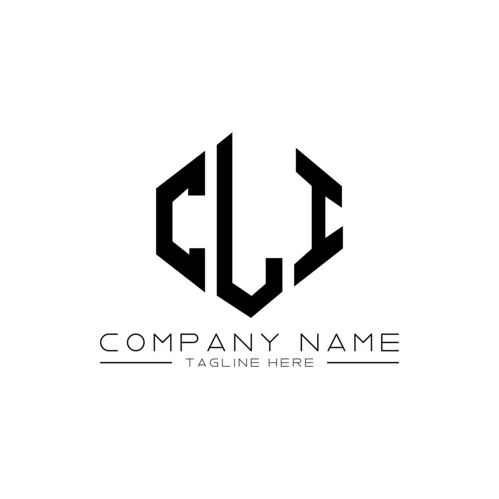CLI letter logo design with polygon shape. CLI polygon and cube shape logo design. CLI hexagon vector logo template white and black colors. CLI monogram, business and real estate logo.