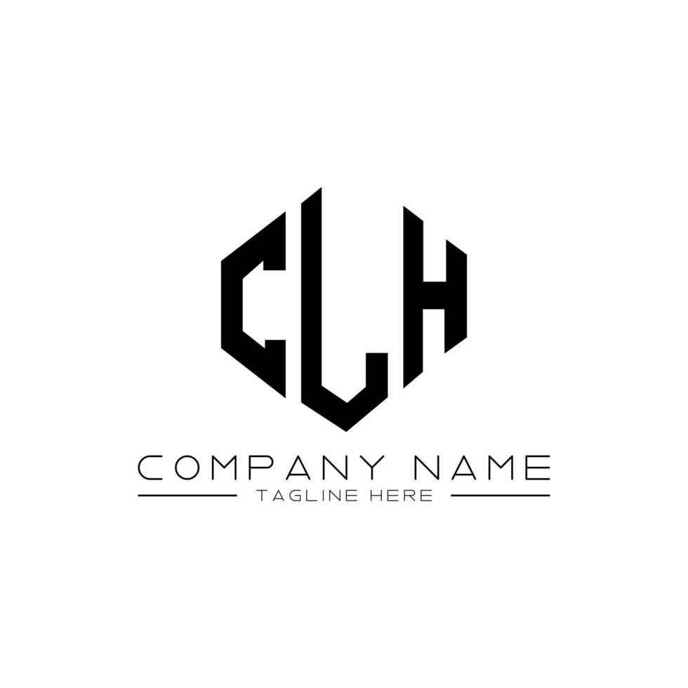 CLH letter logo design with polygon shape. CLH polygon and cube shape logo design. CLH hexagon vector logo template white and black colors. CLH monogram, business and real estate logo.