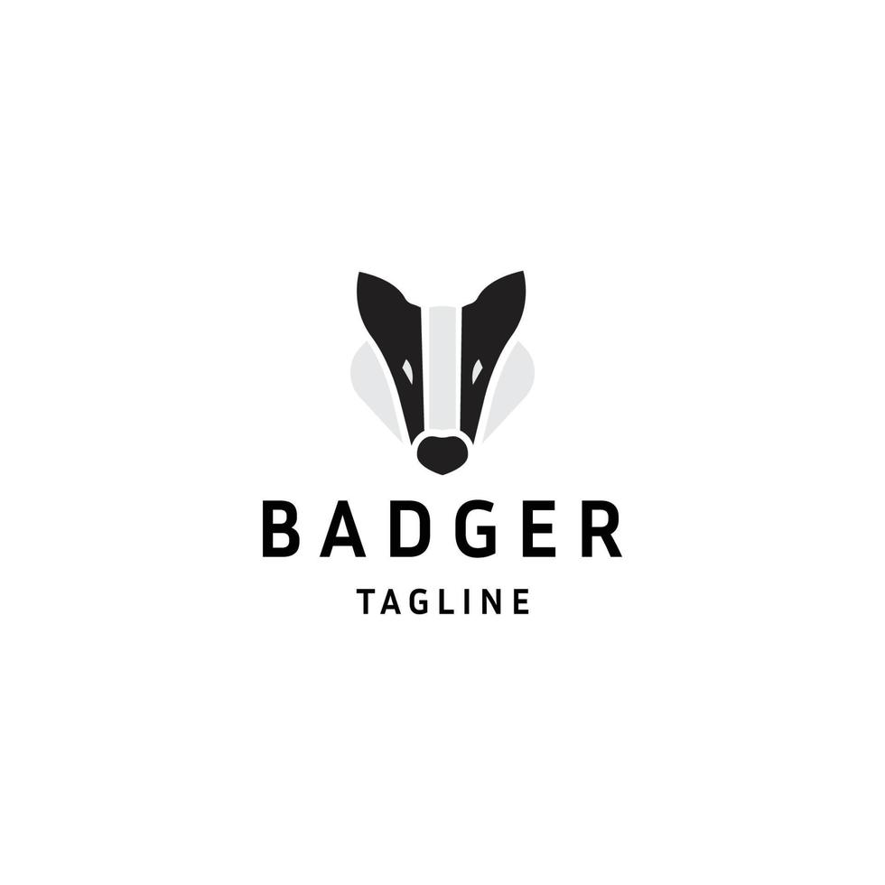 Badger logo icon design template flat vector illustration