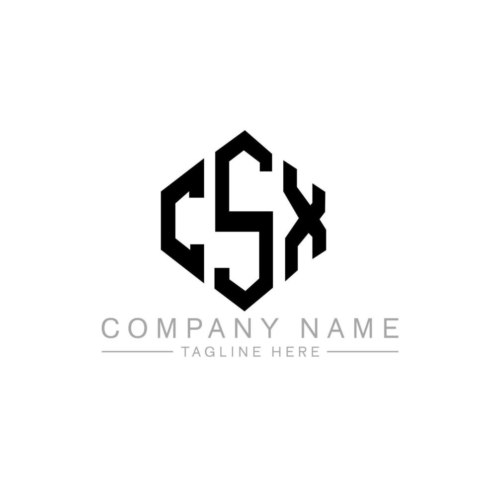 CSX letter logo design with polygon shape. CSX polygon and cube shape