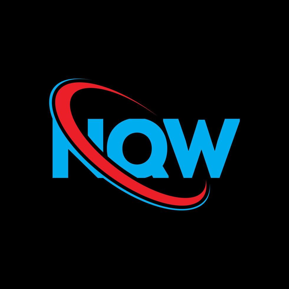 NQW logo. NQW letter. NQW letter logo design. Initials NQW logo linked with circle and uppercase monogram logo. NQW typography for technology, business and real estate brand. vector