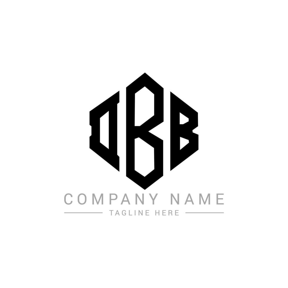 DBB letter logo design with polygon shape. DBB polygon and cube shape logo design. DBB hexagon vector logo template white and black colors. DBB monogram, business and real estate logo.