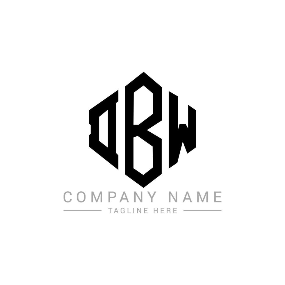 diseño de logotipo de letra dbw con forma de polígono. Diseño de logotipo de forma de cubo y polígono dbw. Plantilla de logotipo vectorial hexagonal dbw colores blanco y negro. Monograma dbw, logotipo empresarial y inmobiliario. vector