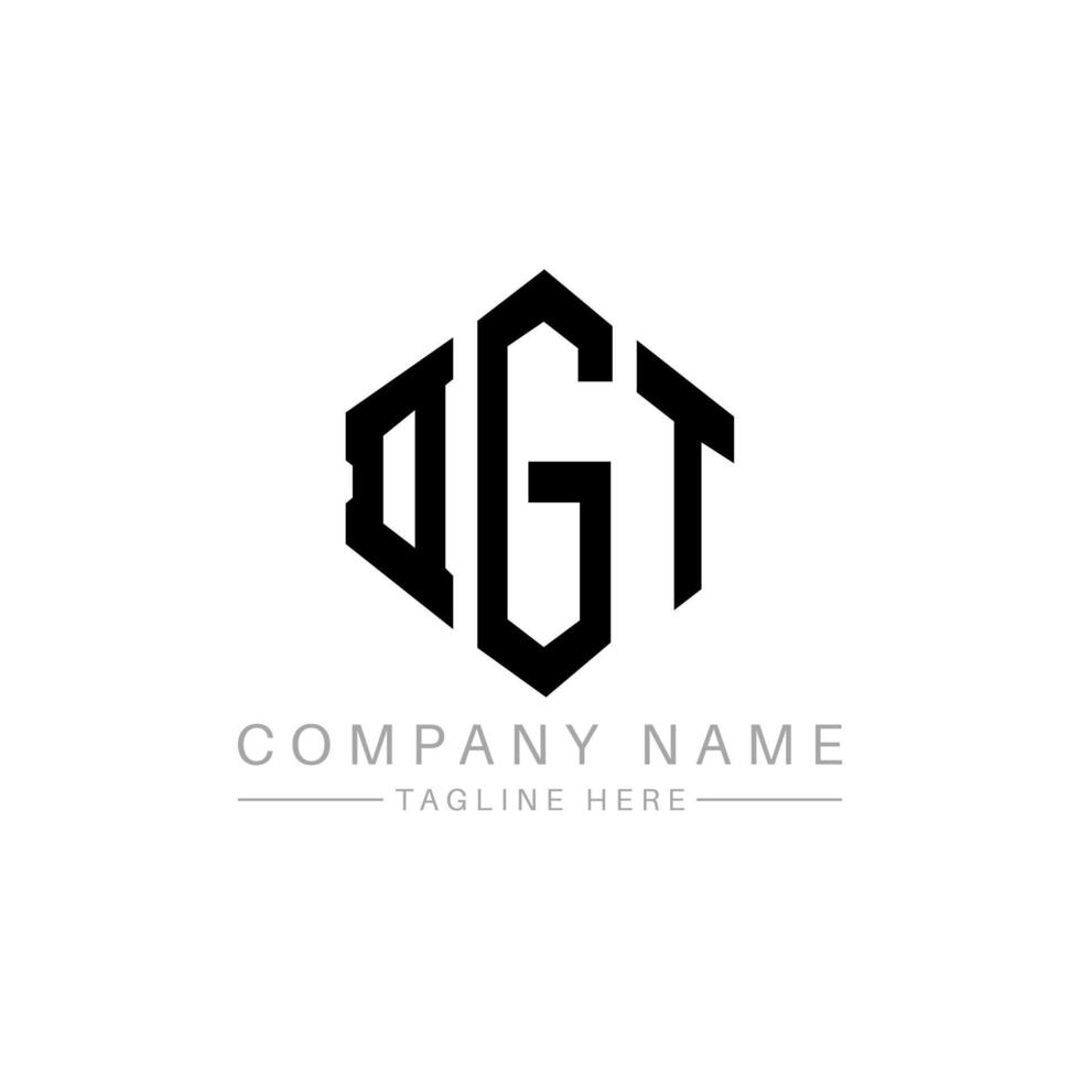 DGT letter logo design with polygon shape. DGT polygon and cube shape logo design. DGT hexagon vector logo template white and black colors. DGT monogram, business and real estate logo.