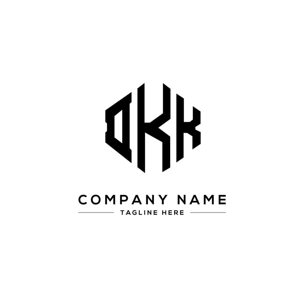 DKK letter logo design with polygon shape. DKK polygon and cube shape logo design. DKK hexagon vector logo template white and black colors. DKK monogram, business and real estate logo.