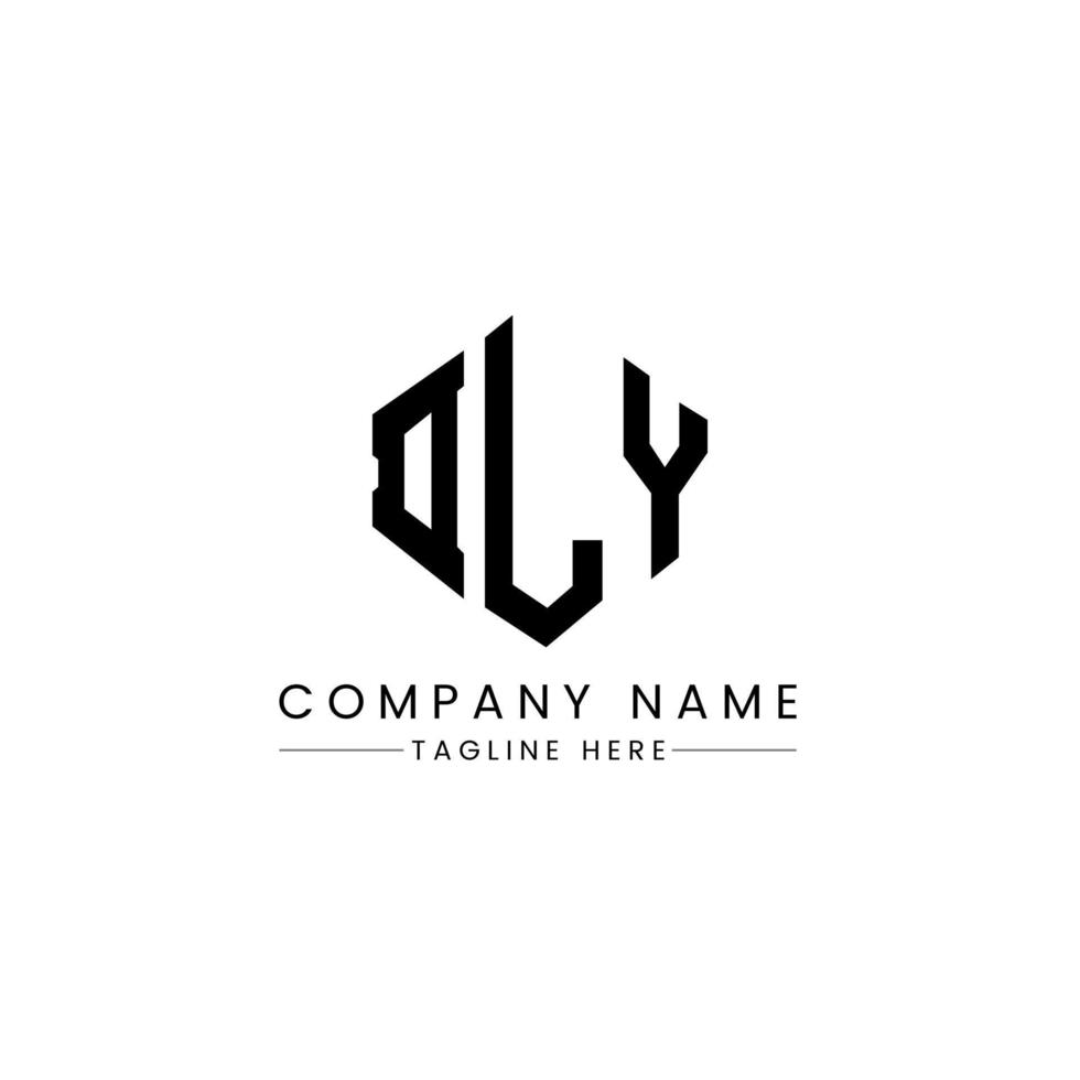 DLY letter logo design with polygon shape. DLY polygon and cube shape logo design. DLY hexagon vector logo template white and black colors. DLY monogram, business and real estate logo.