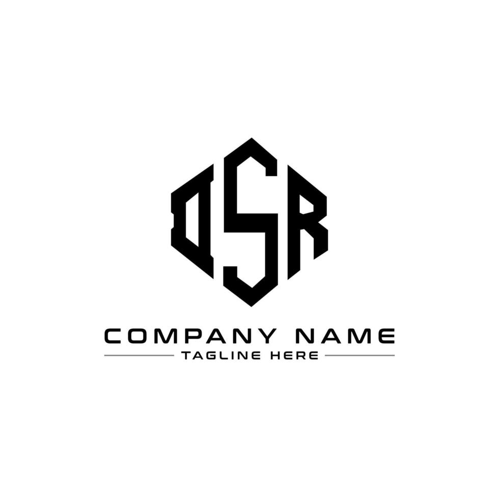 DSR letter logo design with polygon shape. DSR polygon and cube shape