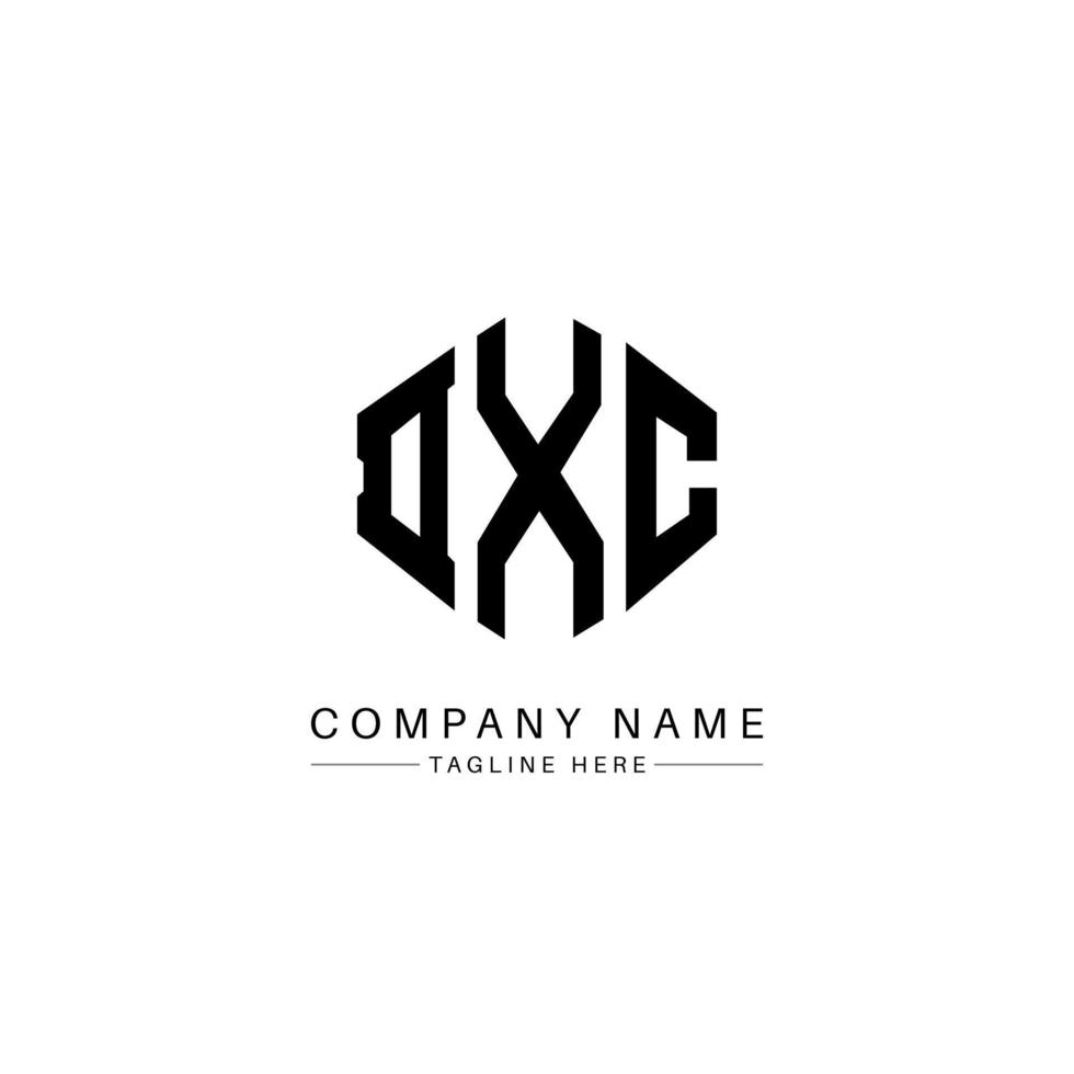 DXC letter logo design with polygon shape. DXC polygon and cube shape logo design. DXC hexagon vector logo template white and black colors. DXC monogram, business and real estate logo.