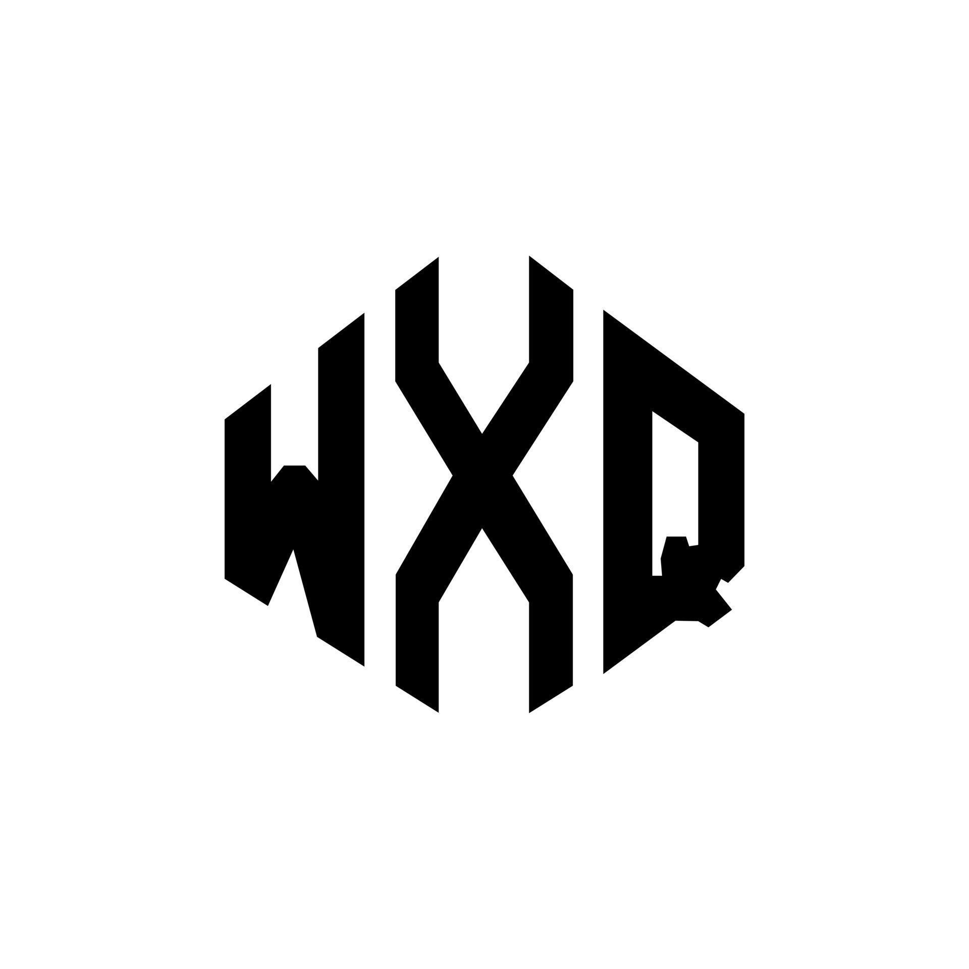 WXQ triangle letter logo design with triangle shape. WXQ triangle logo ...
