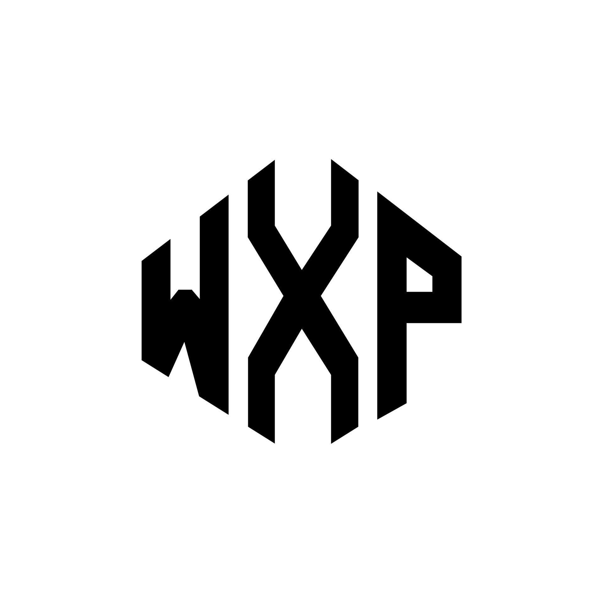WXP letter logo design on WHITE background. WXP creative initials ...