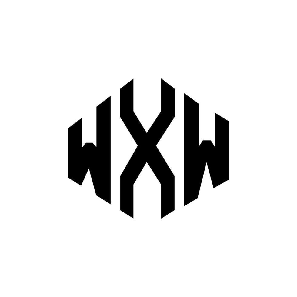 diseño de logotipo de letra wxw con forma de polígono. wxw polígono y diseño de logotipo en forma de cubo. wxw hexágono vector logo plantilla colores blanco y negro. monograma wxw, logotipo comercial e inmobiliario.