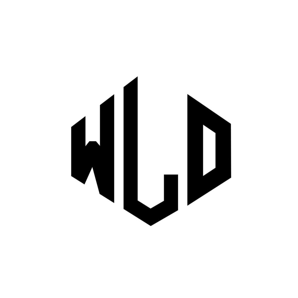 WLO letter logo design with polygon shape. WLO polygon and cube shape logo design. WLO hexagon vector logo template white and black colors. WLO monogram, business and real estate logo.