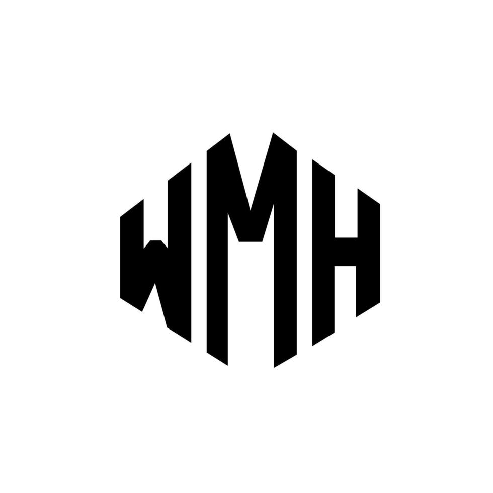 VMH letter logo design with polygon shape. VMH polygon and cube shape logo  design. VMH hexagon vector logo template white and black colors. VMH  monogram, business and real estate logo. 9177043 Vector