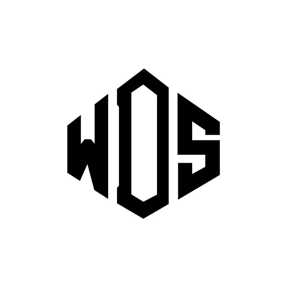 WDS letter logo design with polygon shape. WDS polygon and cube shape logo design. WDS hexagon vector logo template white and black colors. WDS monogram, business and real estate logo.