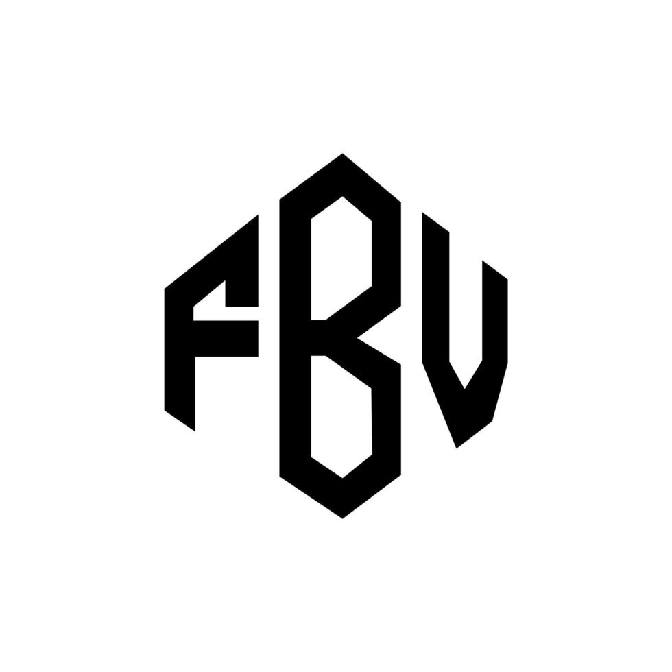 diseño de logotipo de letra fbv con forma de polígono. diseño de logotipo de forma de cubo y polígono fbv. plantilla de logotipo vectorial hexagonal fbv colores blanco y negro. Monograma fbv, logotipo empresarial y inmobiliario. vector