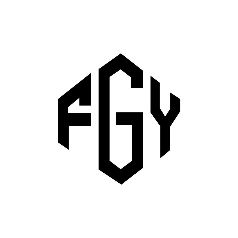 FGY letter logo design with polygon shape. FGY polygon and cube shape logo design. FGY hexagon vector logo template white and black colors. FGY monogram, business and real estate logo.