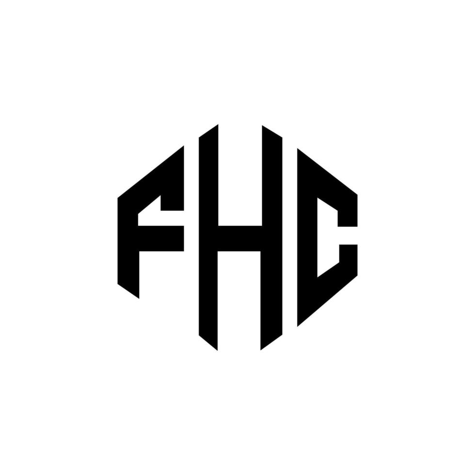 FHC letter logo design with polygon shape. FHC polygon and cube shape ...