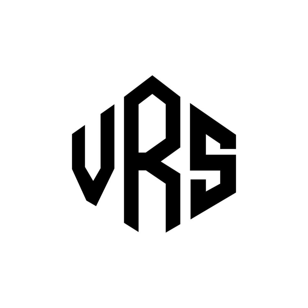 VRS letter logo design with polygon shape. VRS polygon and cube shape logo design. VRS hexagon vector logo template white and black colors. VRS monogram, business and real estate logo.