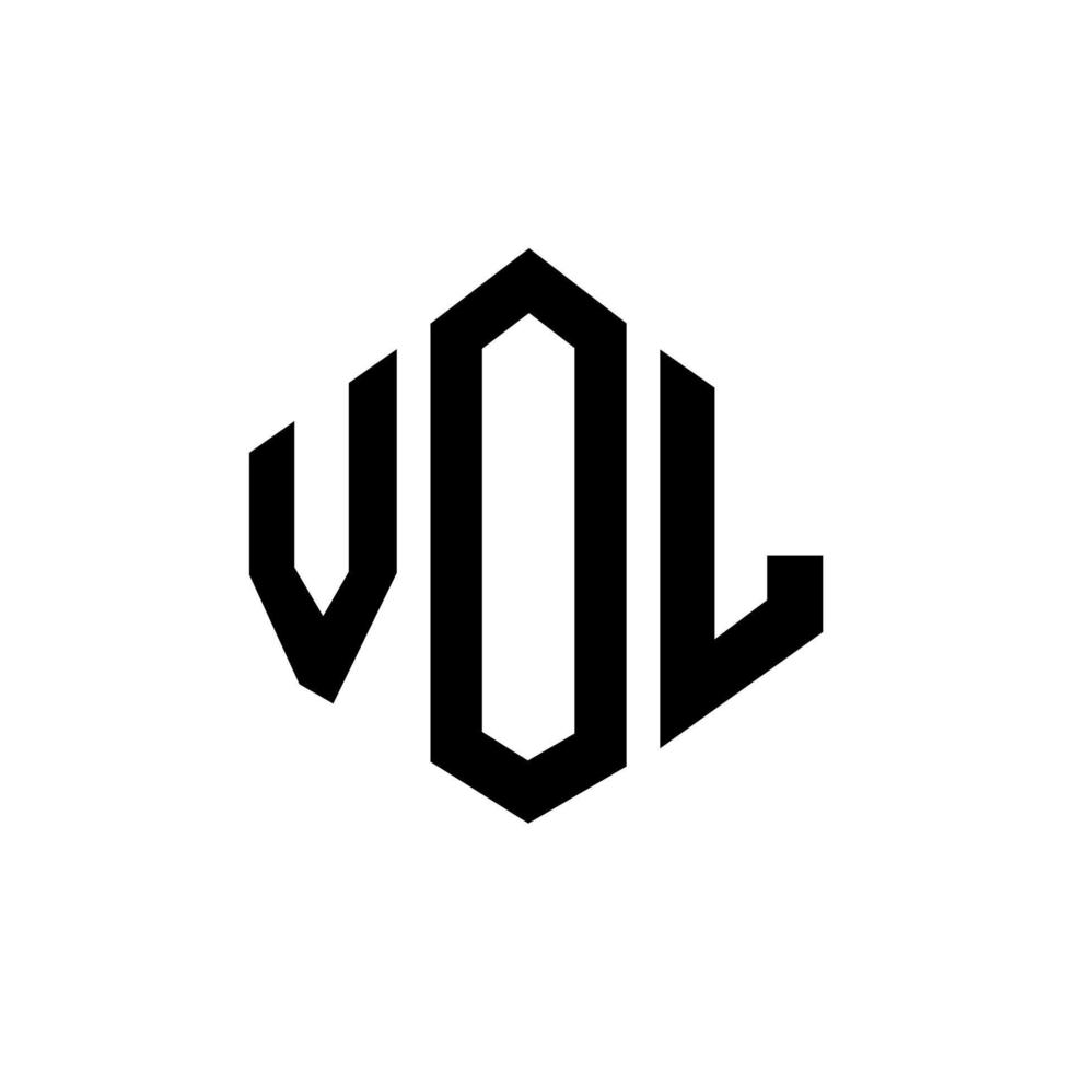 diseño de logotipo de letra vol con forma de polígono. vol polígono y diseño de logotipo en forma de cubo. vol hexágono vector logo plantilla colores blanco y negro. vol monograma, logotipo comercial e inmobiliario.