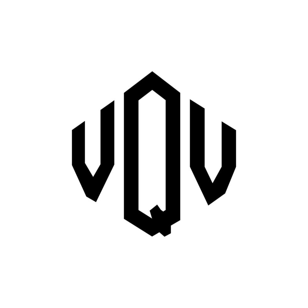 diseño de logotipo de letra vqv con forma de polígono. vqv polígono y diseño de logotipo en forma de cubo. vqv hexágono vector logo plantilla colores blanco y negro. Monograma vqv, logotipo comercial e inmobiliario.