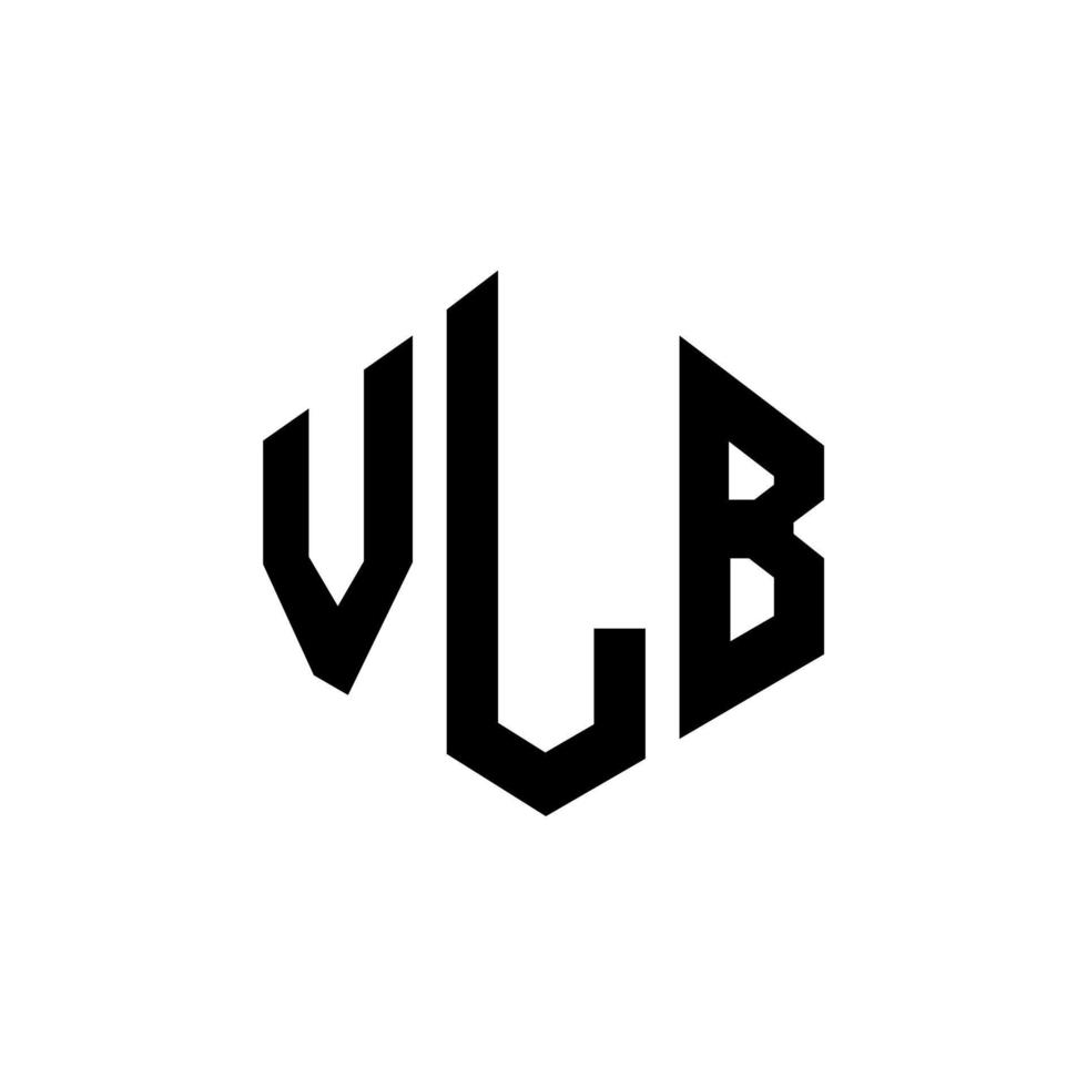 diseño de logotipo de letra vlb con forma de polígono. diseño de logotipo de forma de cubo y polígono vlb. plantilla de logotipo vectorial hexagonal vlb colores blanco y negro. Monograma vlb, logotipo comercial e inmobiliario. vector