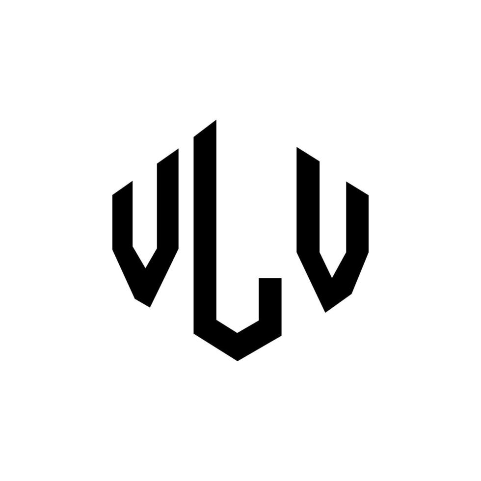 diseño de logotipo de letra vlv con forma de polígono. diseño de logotipo en forma de cubo y polígono vlv. vlv hexágono vector logo plantilla colores blanco y negro. monograma vlv, logotipo comercial e inmobiliario.